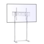 TV Floor Stand, Adjustable Height, Sturdy and Durable, Compatible with 32-65 inch TVs, White